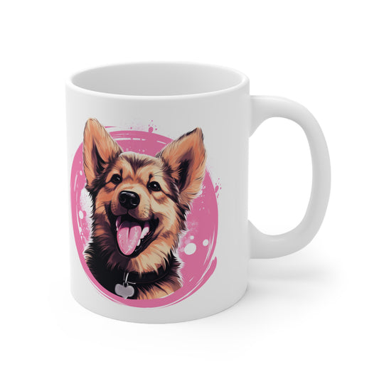 German Shepherd - Pink Mug