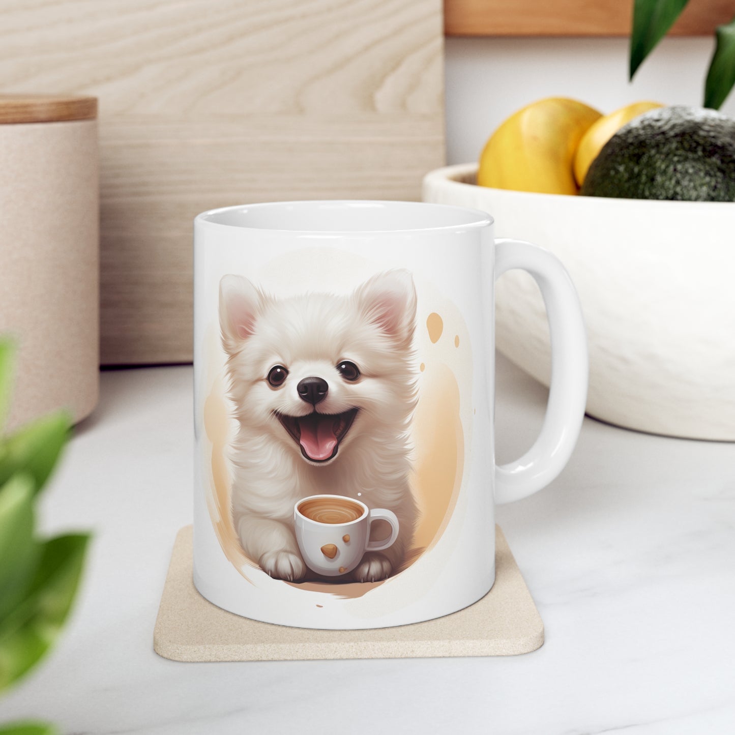 Pomeranian - With Coffee