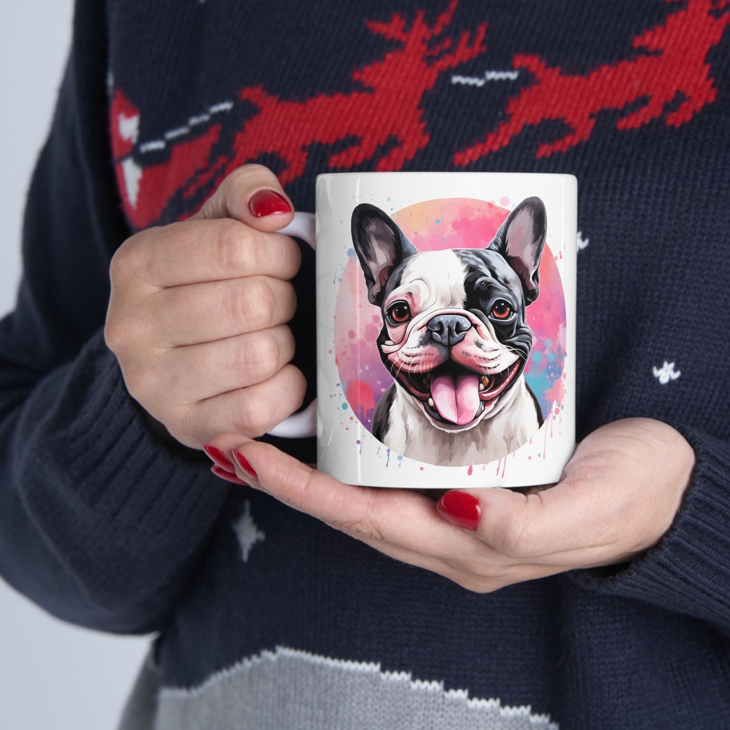 French Bulldog - Colored Backdrop - 1099