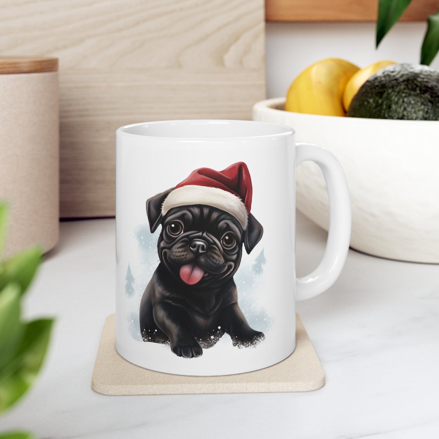 Pug -  Christmas Pup (Black)