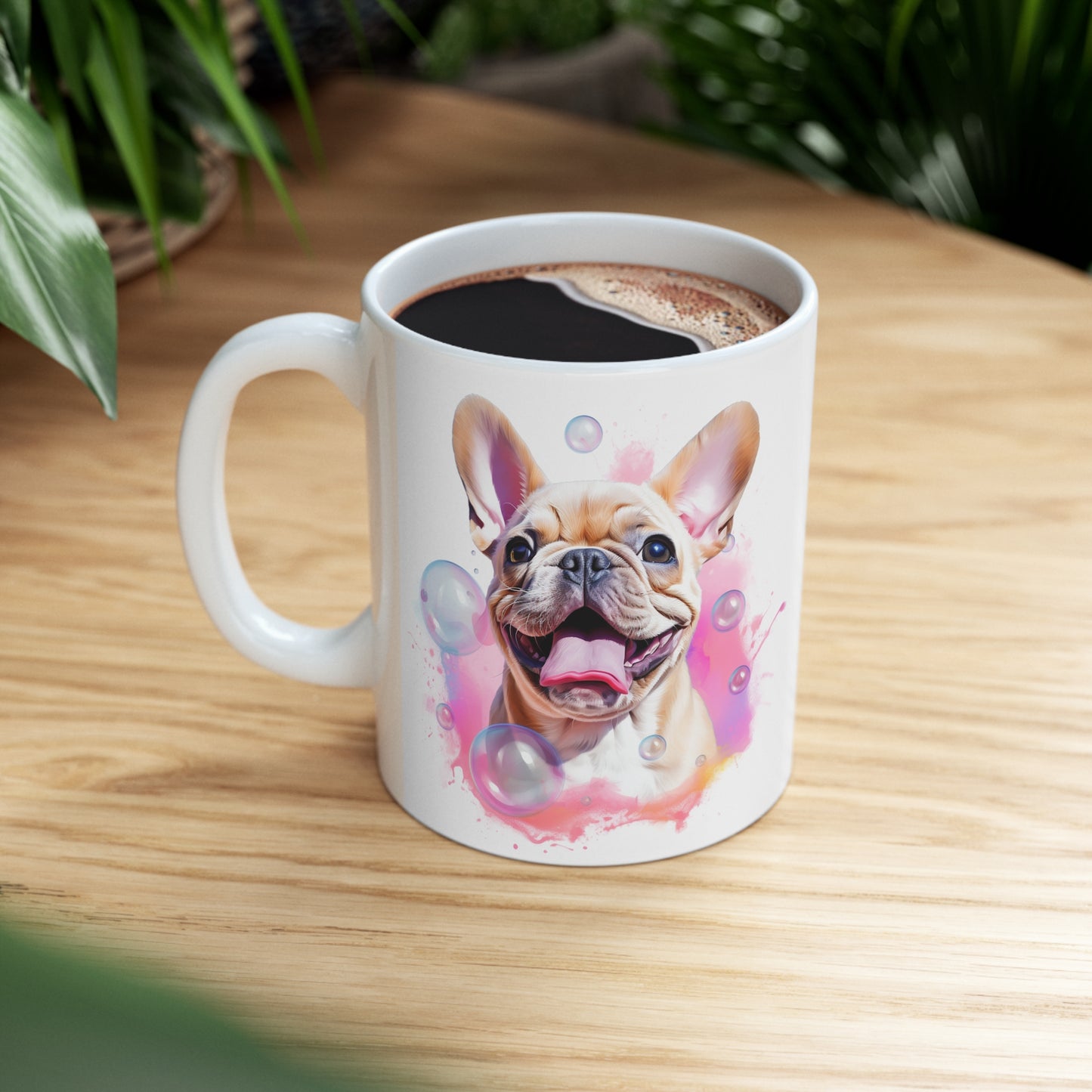 French Bulldog - Colored Backdrop - Cream