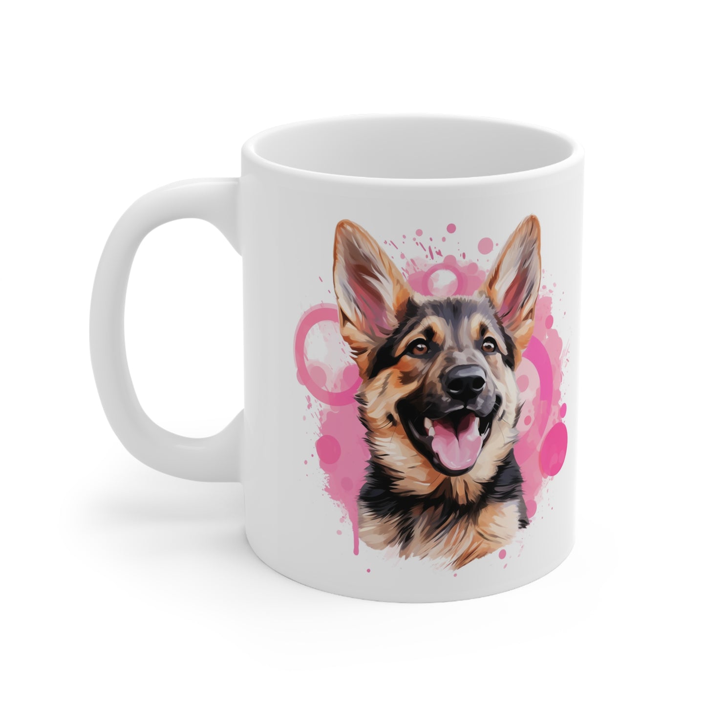 German Shepherd - Pink Abstract