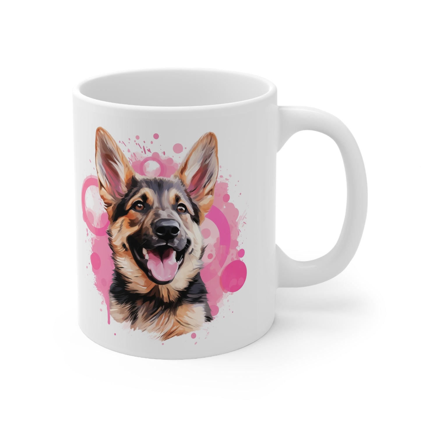 German Shepherd - Pink Abstract