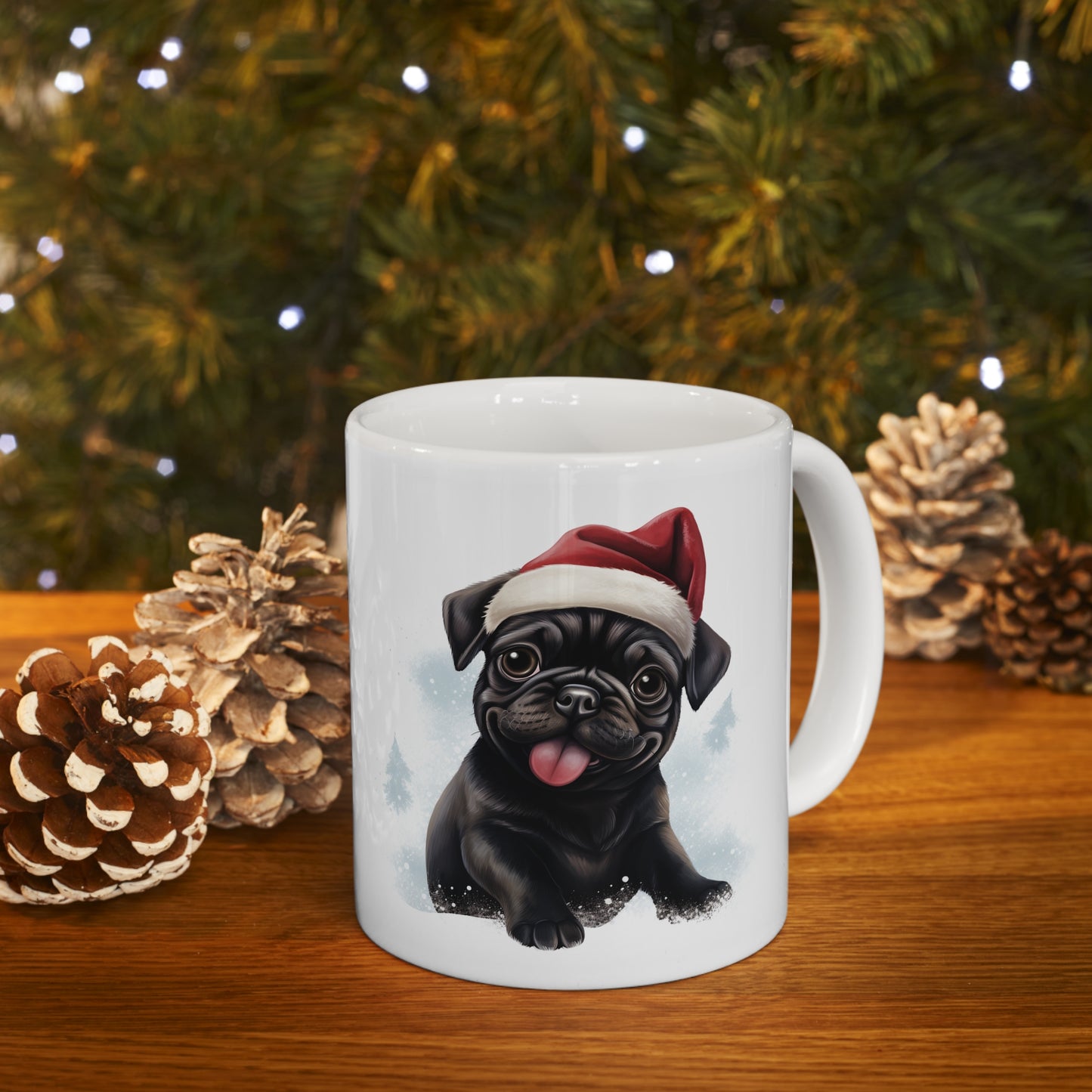 Pug -  Christmas Pup (Black)