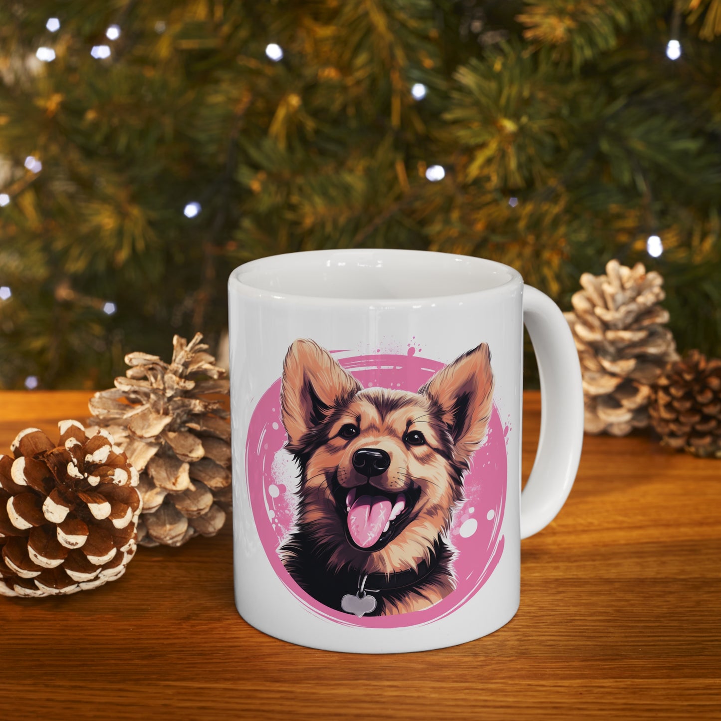 German Shepherd - Pink Mug