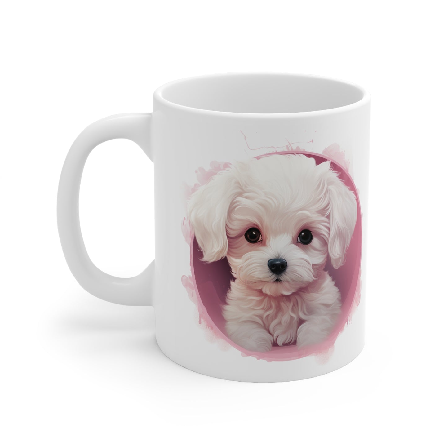 French Bichon - Pink Background