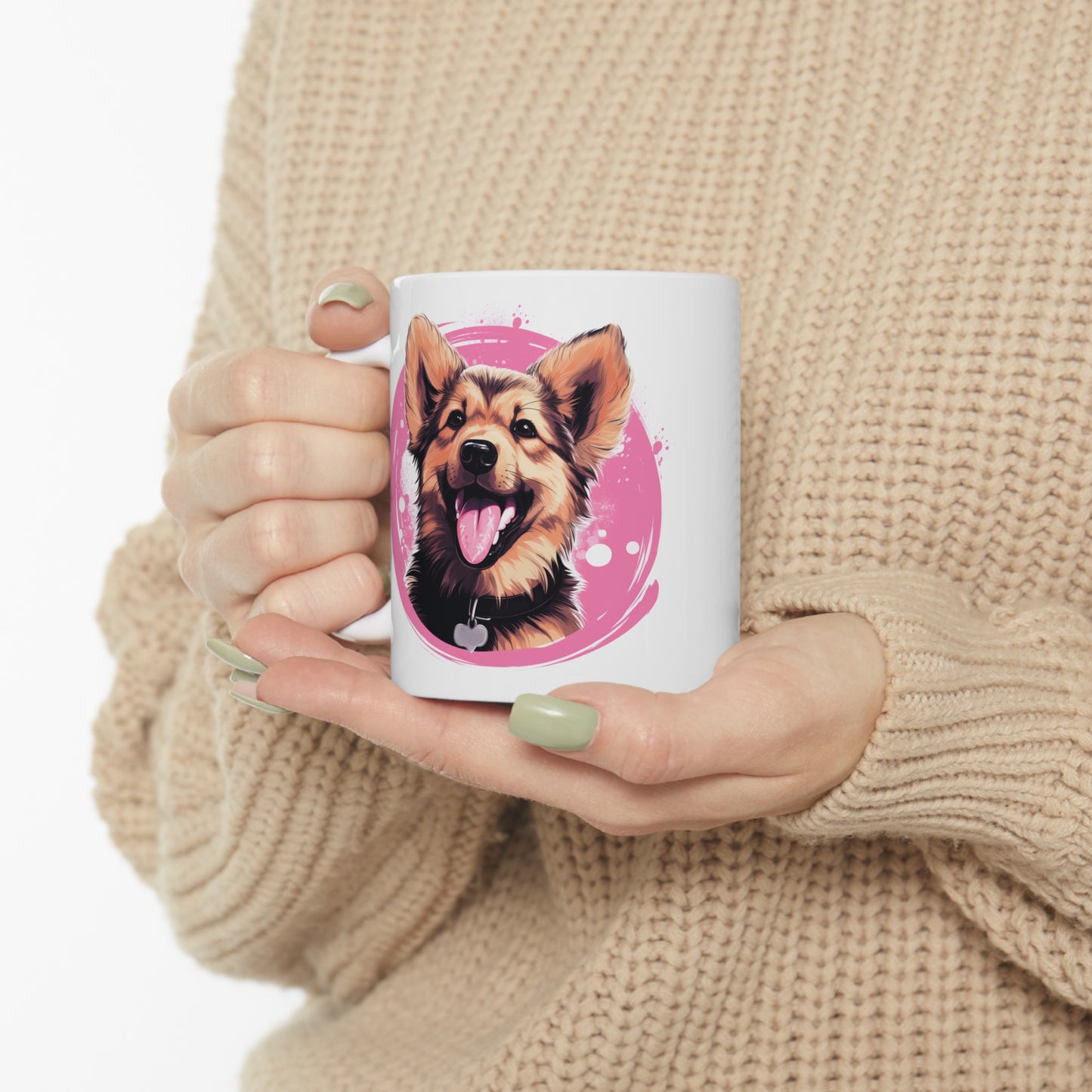 German Shepherd - Pink Mug