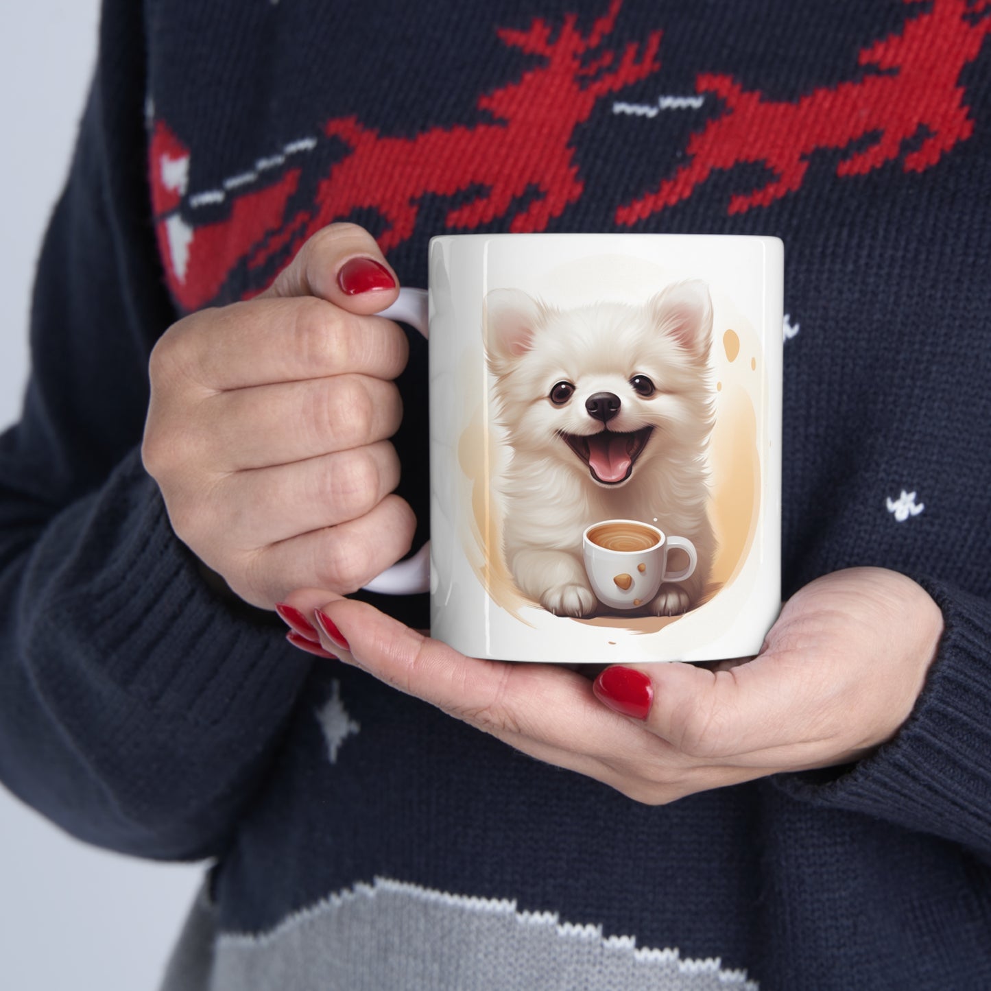 Pomeranian - With Coffee