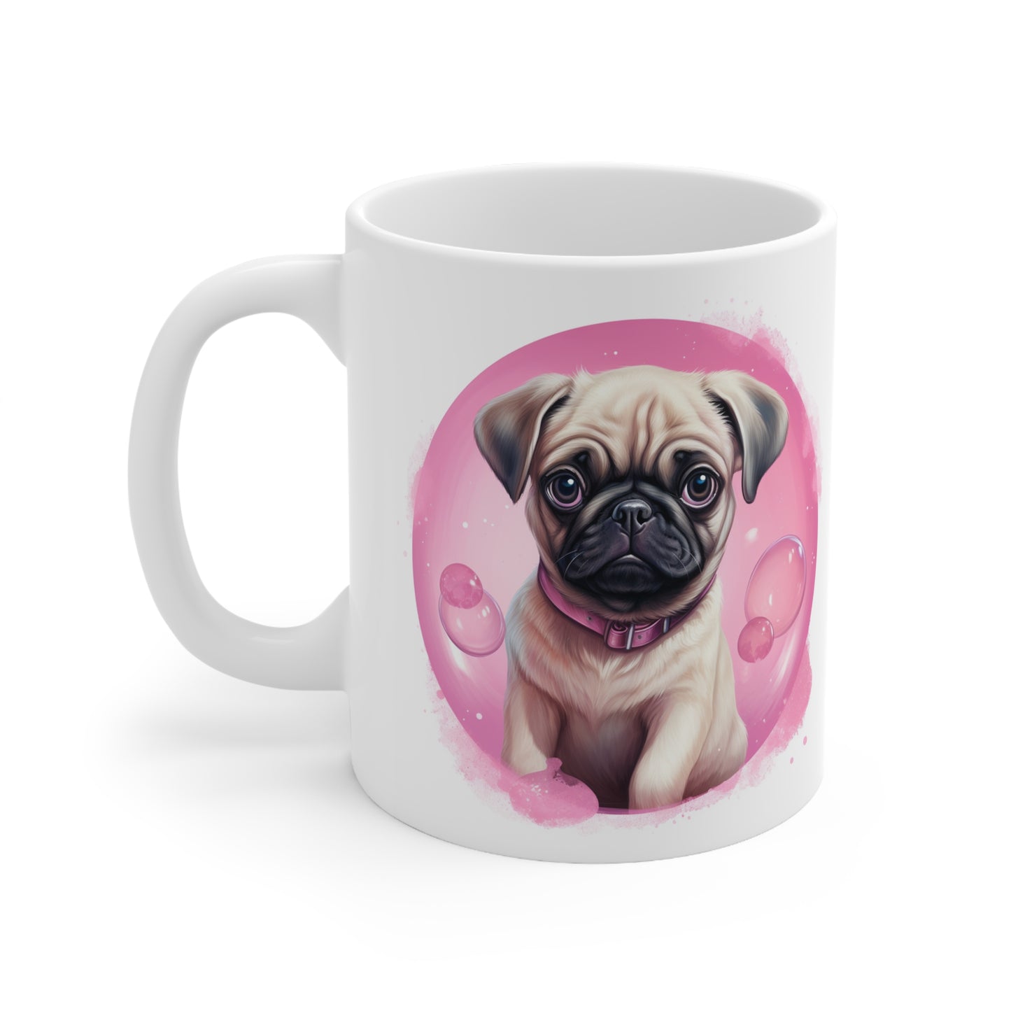 Pug - Pink Bubbles