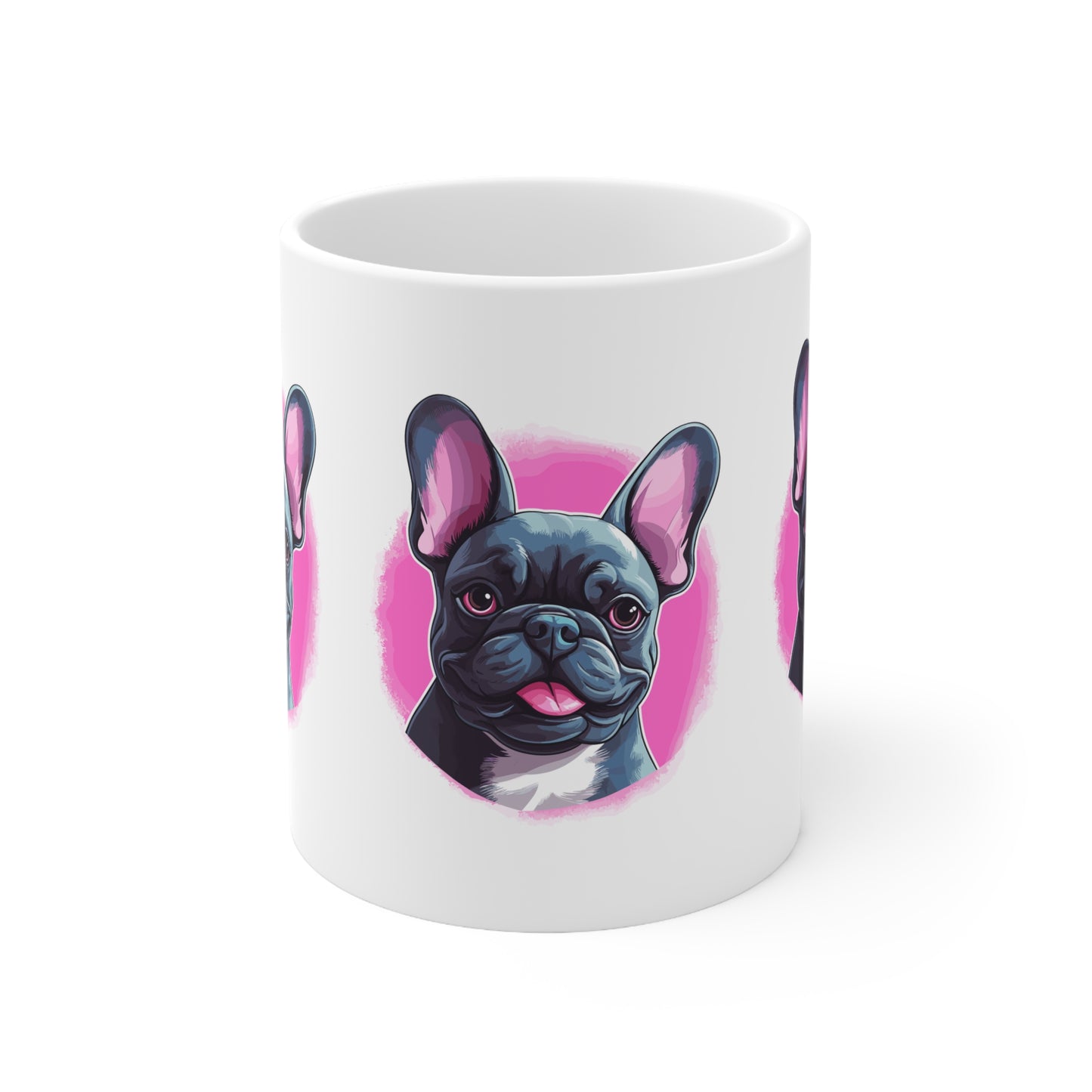 Black Frenchie (Pink Background)