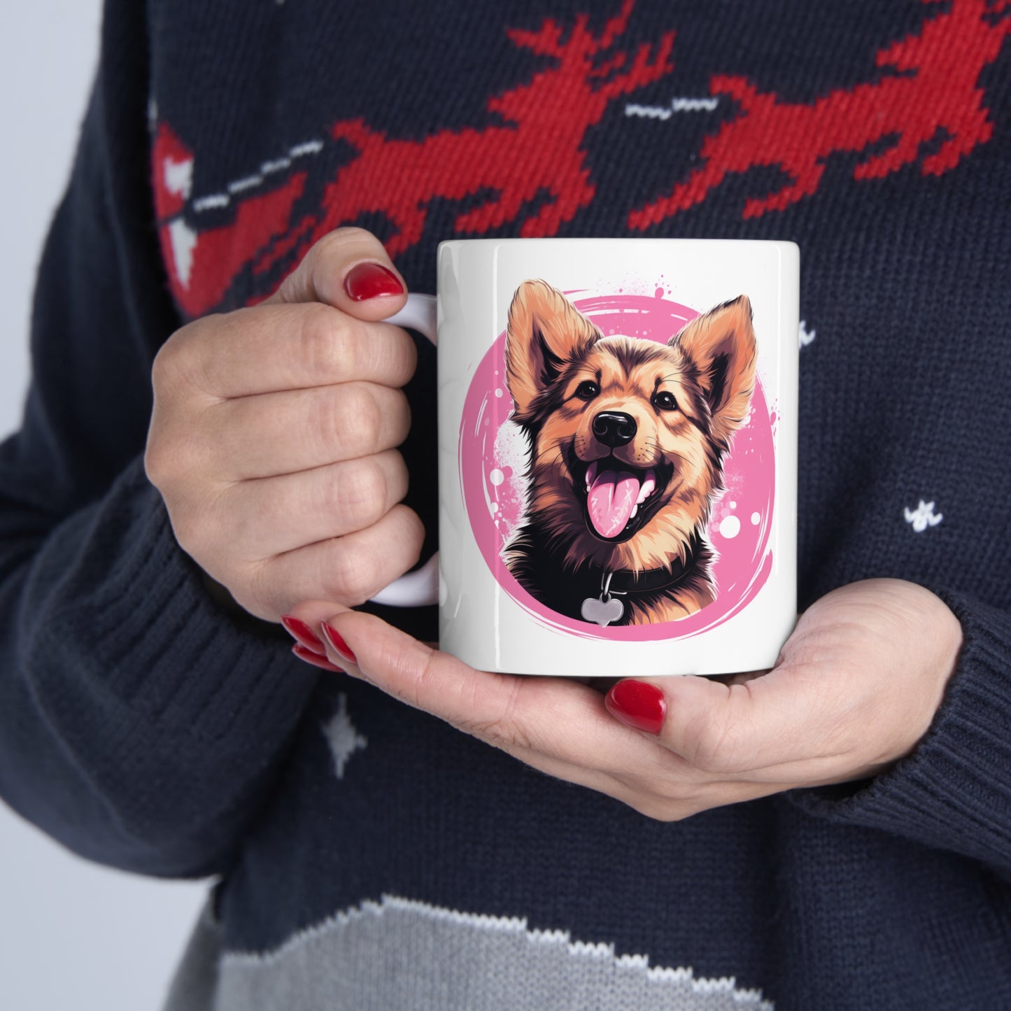 German Shepherd - Pink Mug