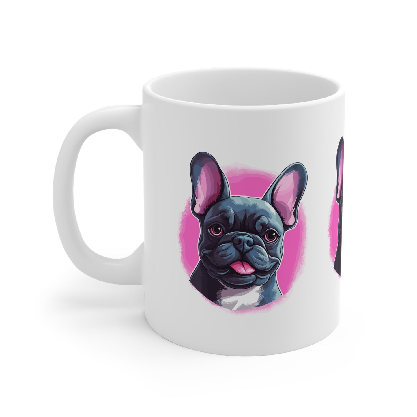 Black Frenchie (Pink Background)