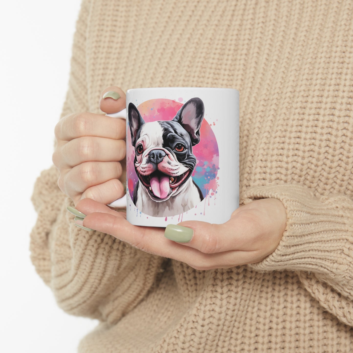 French Bulldog - Colored Backdrop - 1099